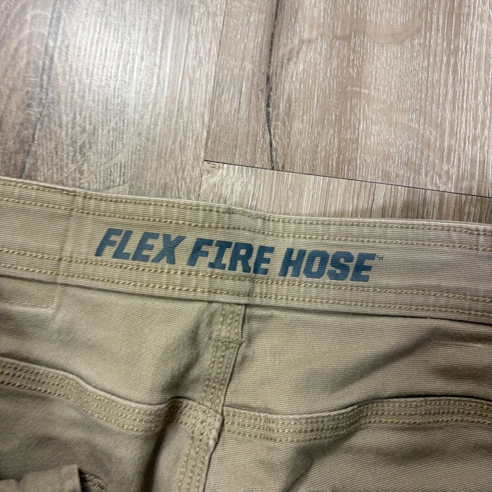 Duluth Trading Co. Flex Fire Hose Pants Brown 34x30 Slim Canvas Workwear